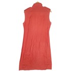 Bloomingdales Dress Women s 8 Coral Linen Midi Sleeveless Vintage 90s Pockets