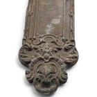 Ornate Antique Victorian Cast Iron Door Knob Escutcheon Dummy Plate 13 X 3 5 