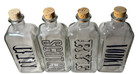 Vintage Wheaton Tcw Co Corked Glass Liquor Bottles Retro Type Set Of 4 Decanters