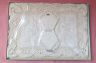 Vintage Set Cream Linen 4 Placemats 4 Napkins Hand Embroidered W Lace New W Box