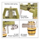 2 Pieces 1 2 Inch Brass Impact Sprinkler Head With Nozzles Heavy Duty Adjustable