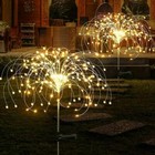 1pc Garden Solar Lights Outdoor Fireworks Lights Flower Path Lawn Decor Yard