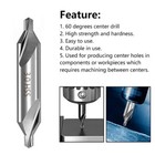 2x Center Drill 60   A-type High-speed Steel Center Drill 3 0x7 7x55mm Durable Us