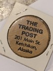 Vintage The Trading Post Ketchikan  Ak Wooden Nickel  Token Alaska Polit  Incorr