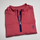 Johnnie O Prep-formance Quarter Zip Pullover Youth 12 Red Navy Golf Performance