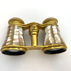 Antique Lemaire Fi Paris Mother Of Pearl Opera Glasses wand - Initials E l h 