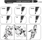 6 Size Calligraphy Brush Pens Set For Beginner Hand Lettering   Calligraphy Pens