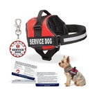Industrial Puppy Service Dog Vest Harness  Xxs 13 5-17 In  Red Red Bundle