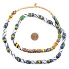 Mixed Venetian And African Trade Beads  15936 8mm Ghana Multicolor Cylinder