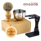 Pure Badger Hair Shaving Brush Solid Manchurian Ash Wood Handle black Broken-   