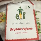 Pottery Barn Kids Organic  the Movie Elf  Tight Fit Pajama Set Kids Size 6