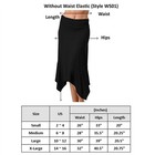 Womens Flowy Handkerchief Hemline Midi Skirt Rayon Solid Without Waist Elastic