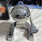 New Mighty Oj Silver Chrome Classic Retro Manual Citrus Juicer Press Metrokane