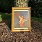 Rare Elvis Presley Framed Poster By J m  Garner 1935-1977 Elvis Portrait 21 X 27