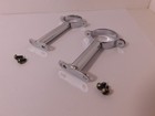 2 Used 23a Gray Payphone Candlestick Attachment Arms In Chrome   Mounting Screws