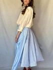Repurposed Blue Pinstriped Button Up Skirt Set