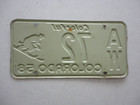 1958 Colorado Downhill Skier License Plate Original Condition Low Number Aw 72