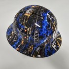 Full Brim Hard Hat Custom Hydro Dipped In Built On The Rails Railroad Worker