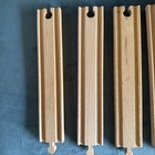 Wood Train Accessories Straight Tracks Lot Of 6 Brio Compatible