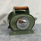 Vintage Nestor Johnson Card Shuffler 1950s Green Metal Wood Usa Hand Crank