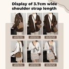 Tc Leather Strap For Hermes Picotin lindy evelyne Bag Etoupe Grey  gold Studs 