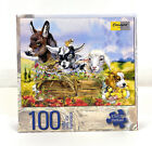 Lot 4 100 Piece Jigsaw Puzzles Kids Horse Cow Puppy Kitten Easter Spring Toy