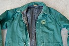 Vtg John Deere Green Employee Jacket Coat Protexall Shop Uniform Farm Tractor Xl