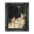 12x16 Wood Canvas Frame - Gothic Wall Decor  Assembled  No Glass  Embossed Corne