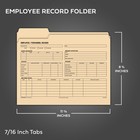 Employee Personnel Record - Manila 3 Tab Folders  24 Per Pack 