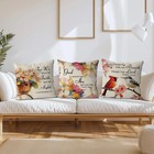Jesus Christian Pillow Covers 18 X 18 Inch Set Of 4 Cardinal Butterfly Spring   