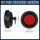 16 Pcs 2 Inch Led Marker Lights 10 Leds Round Trailer Light Waterproof Sealed Wi