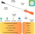 Cattle Prod  Rechargeable Electric Livestock Prod With 2 Led Lights  Waterproof