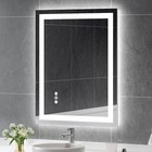 28 X 36in Led Bathroom Mirror 3 Colors Anti-fog Wall Vanity Touch Makeup Mirror