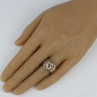 Vintage 10k Yellow   White Gold Men s Freemason Masonic Ring Size 10 5