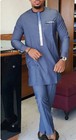 African Dashiki Set 2pcs Kaftan Top And Down african Clothing  african Men Cloth