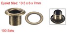 Eyelet With Washer 10 5x6x7mm Alloy Grommet Bronze Tone 100 Set