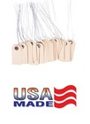 1000- 2 3 4  X 1 3 8  Size 1 Manila Inventory Shipping Hang Tags With Wire 13 Pt