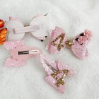 Pink Little Girl First Birthday Hair Bow For Baby Toddler 4st Birthday Glitte   