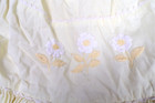 Vtg Girls Original Alyssa Dress Floral Embroidered Crinoline Yellow Short Sleeve