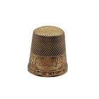 Atq 10k Yellow Gold Victorian Stern Bros Engraved Scroll Sewing Thimble 3 8 G