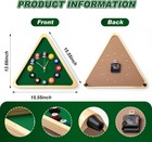  Large Billiards Clock 14-inch Billiards Table Wall Clock Solid Wood Frame