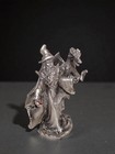     vintage Wizard Pewter Dragon Statue 3 