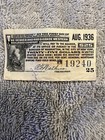 Vintage 1936 Rare Denver And Rio Grande Western Railroad Ticket  25   Used 