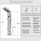 Shower Panel Tower System Rainfall Waterfall Shower Massage Spa Body Jet Sprayer