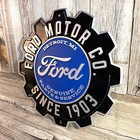 Ford Motor Co  Since 1903 Embossed Gear 12  Metal Tin Sign Garage Man Cave New
