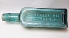 Gargling Oil Medicine Green Glass Antique Bubbles Cork Bottle Lockport Ny
