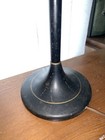 Vintage Tole 20    Black   Gold Metal Table Desk Lamp Shade   Glass Diffuser