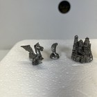 Set Of 4 Pewter Miniature Collectables Castle  Dragon  Wizard And King Cobra