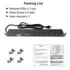 19  Metered Pdu Rack Mount Power Strip 6 Outlets Surge Protector 15a Oled