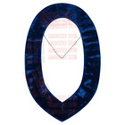 Masonic Past Master C q  Metal Chain Collar Blue Backing With Rhinestones
